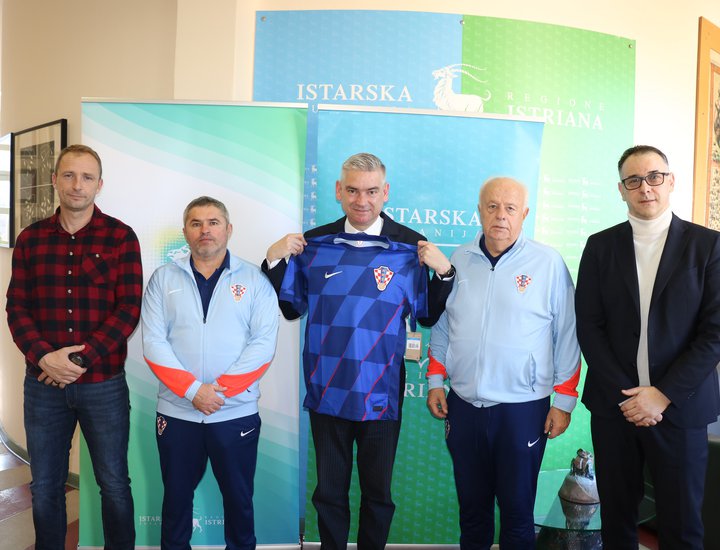 Župan Boris Miletić primio članove HNS-a uoči današnje utakmice Hrvatske futsal reprezentacije