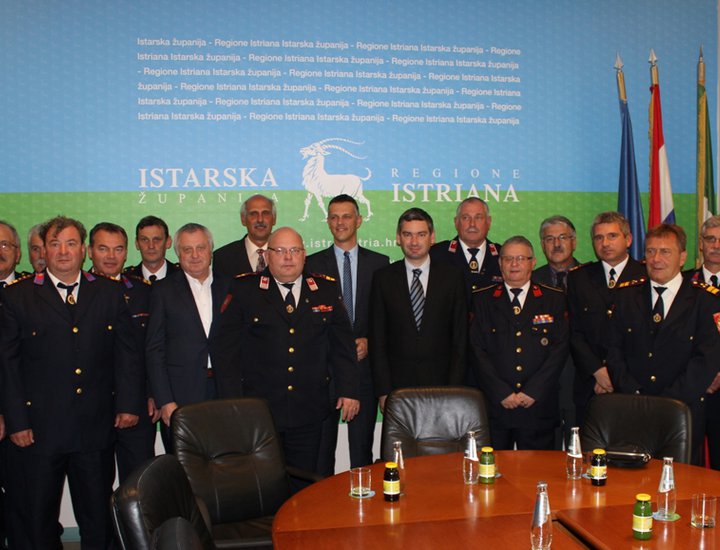 Ricevimento in occasione della Giornata dei vigili del fuoco, nella sede della Regione Istriana