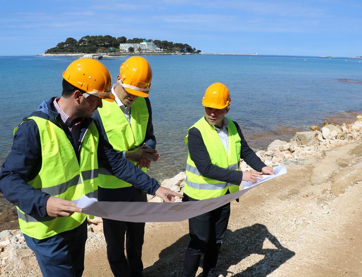 Il Presidente Flego in visita ai cantieri di Parenzo