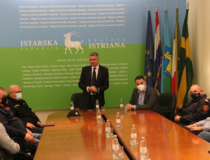Il sindaco Miletić ha ricevuto i dirigenti dei vigili del fuoco dell'Ungheria, dell'Austria e della Slovenia