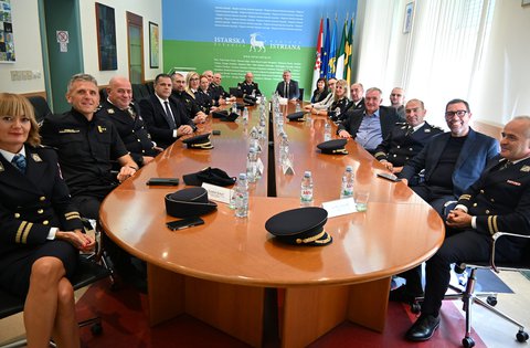 Istarski župan Boris Miletić upriličio prijem povodom predstojećeg Dana policije