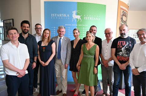 I rappresentanti del 72º  Festival del cinema di Pola ricevuti dal presidente della Regione Istriana Boris Miletić