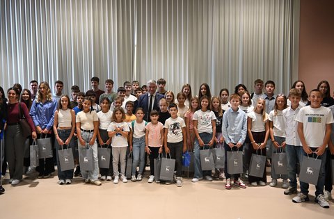 Il presidente Boris Miletić ha ricevuto le campionesse e i campioni nazionali – alunne e alunni premiati