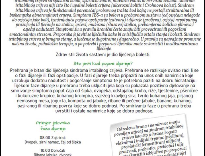 Edukativni materijali vezani za dijetoterapiju bolesnika