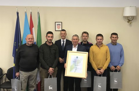 Ricevimento dal Presidente Flego per i rappresentanti del Club di bocce Istra Parenzo