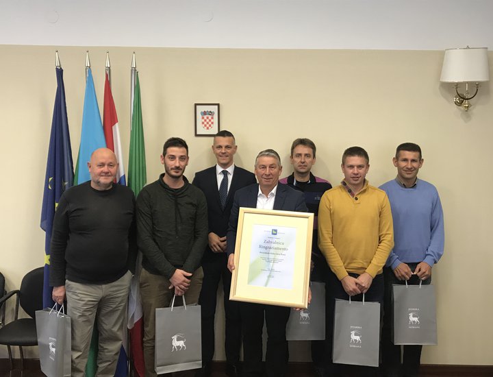 Ricevimento dal Presidente Flego per i rappresentanti del Club di bocce Istra Parenzo