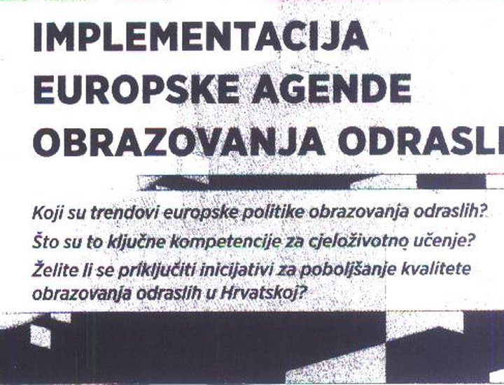 Presentazione del progetto "Implementazione dell'Agenda europea per l'apprendimento degli adulti"