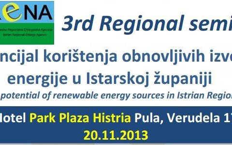 Regionalni seminar: Potencijali korištenja obnovljivih izvora energije u Istarskoj županiji