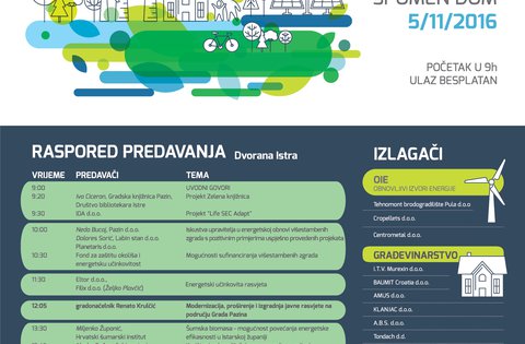 Energetski dan Grada Pazina - energetska učinkovitost i korištenje obnovljivih izvora energije