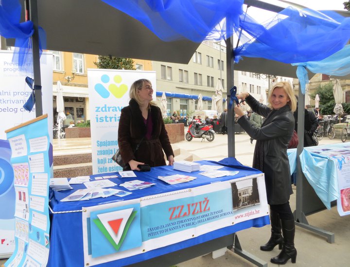 Provedene aktivnosti u sklopu obilježavanja 1. ožujka Dana u plavom i ožujka - Europskog mjeseca svjesnosti o kolorektalnom raku