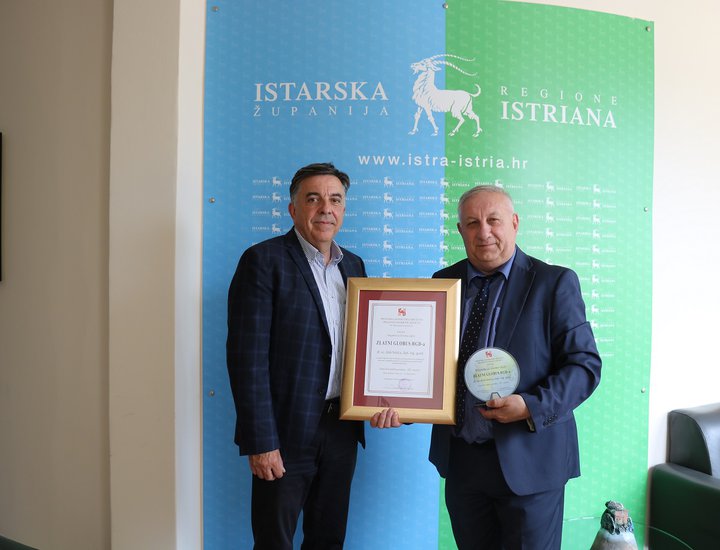 Zamjenik župana Tulio Demetlika primio nagrađenog geodeta dr.sc. Alda Sošića