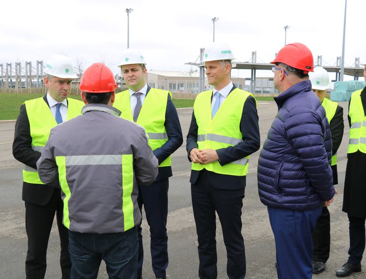 Il Ministro Ćorić, il Presidente Flego e il Sindaco Miletić in visita al Kaštijun