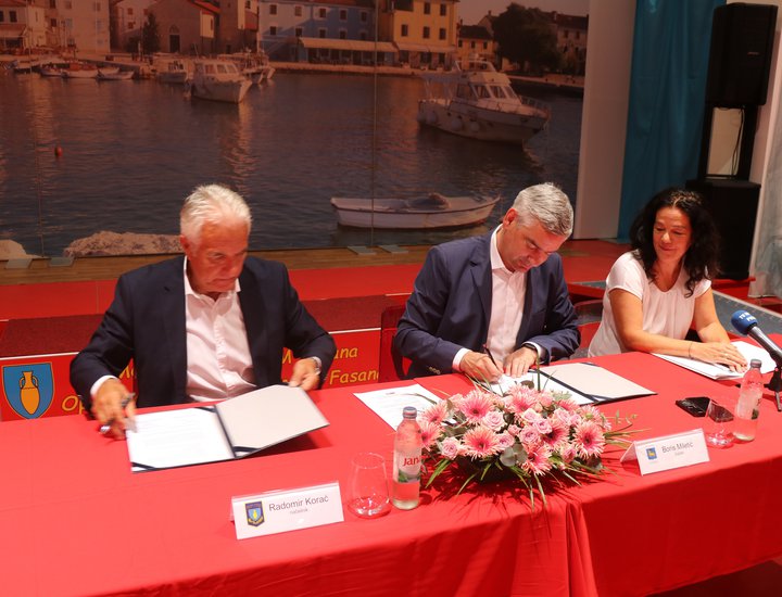 La Regione Istriana e il Comune di Fasana hanno firmato la Lettera d'intenti per la ricostruzione e l'ampliamento della Scuola elementare di Fasana
