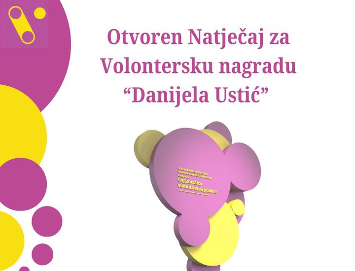 È stato bandito il concorso per l'assegnazione del Premio per il volontariato "Danijela Ustić“️