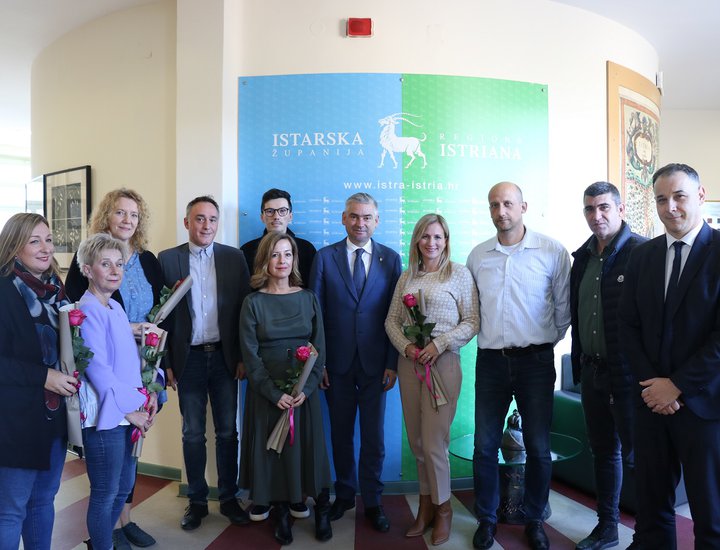 Župan upriličio prijem za najuspješnije odgojno-obrazovne radnike iz Istre