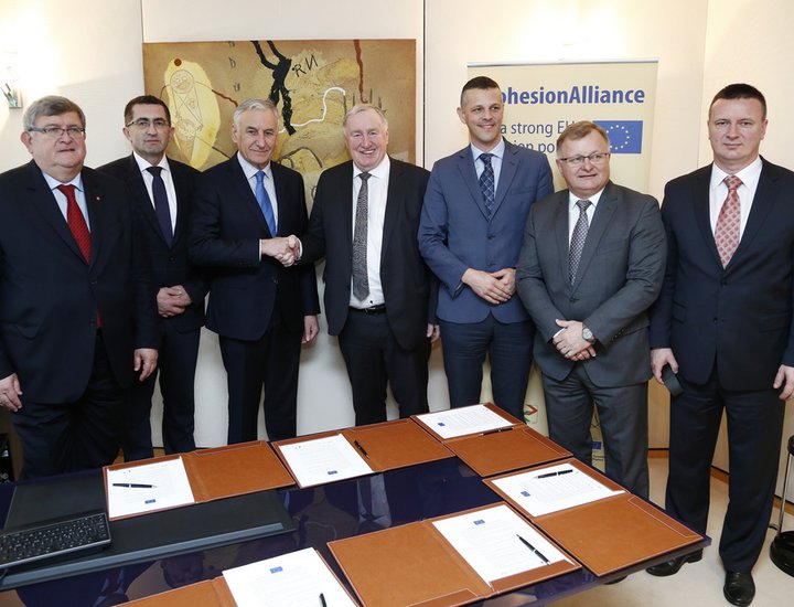 Il Presidente Flego e il Sindaco Miletić all'incontro con il Ministro dell'economia sul tema del cantiere navale Uljanik e sul mantenimento dell'industria navale