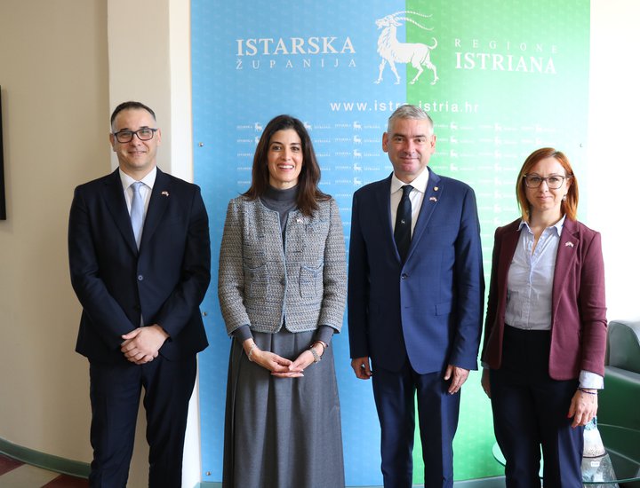 Veleposlanica SAD-a u Republici Hrvatskoj Nj. E. Nathalie Rayes u nastupnom posjetu Istarskoj županiji