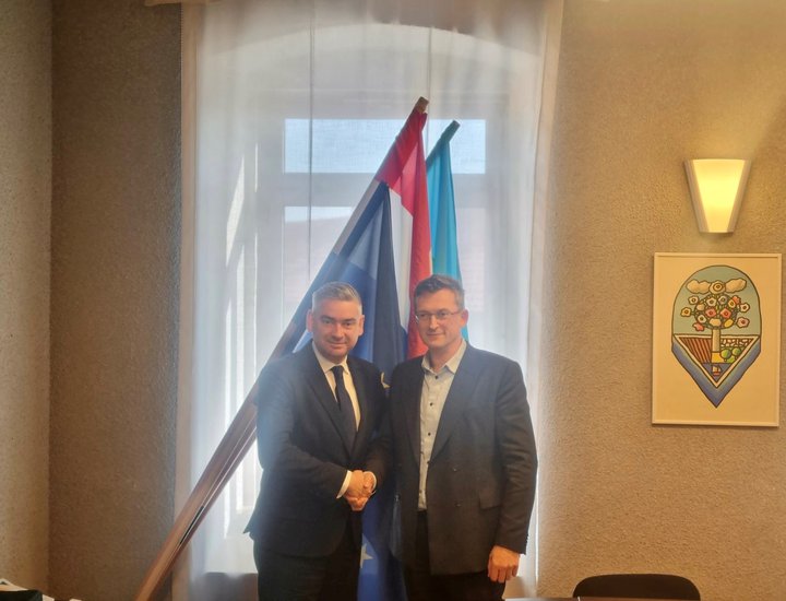 Il presidente Miletić in visita ufficiale al Comune di Marzana