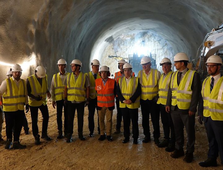 Il Vicepresidente della Regione visita il cantiere della seconda galleria del Monte Maggiore