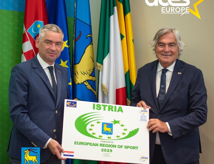 Nel 2025 la Regione Istriana deterrà il prestigioso titolo di Regione europea dello sport