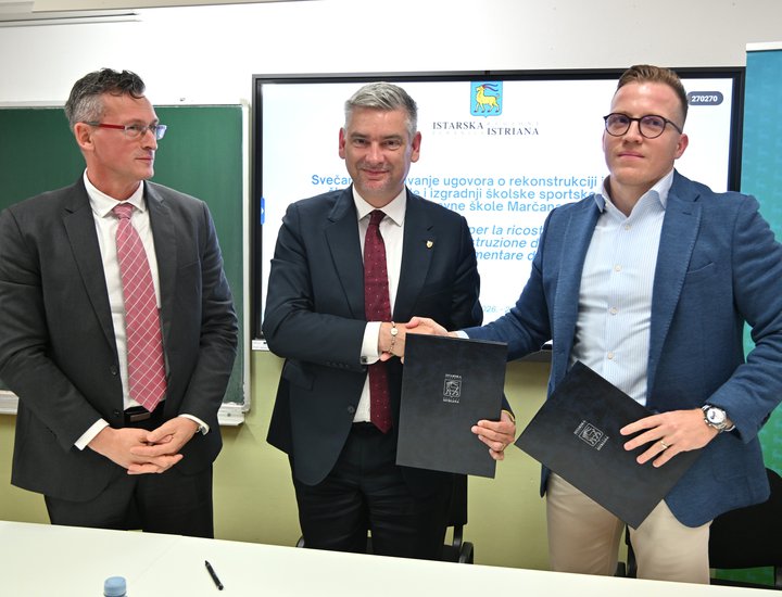 Potpisan ugovor o rekonstrukciji i dogradnji OŠ Marčana te izgradnji školske sportske dvorane vrijedan gotovo pet milijuna eura