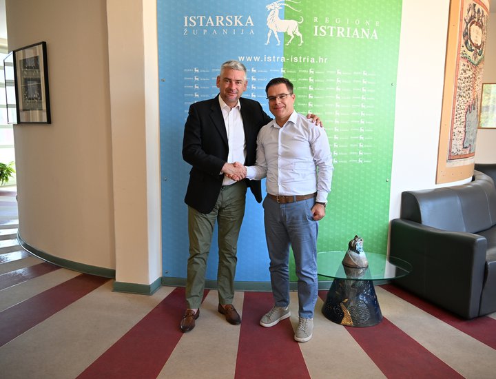 Il presidente della Regione Istriana Boris Miletić ha ricevuto il sindaco di Arsia, Leo Knapić